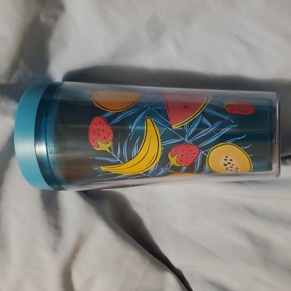 Cool Gear Tumbler Fruits drink cup watermelon banana strawberry papaya - Picture 4 of 7